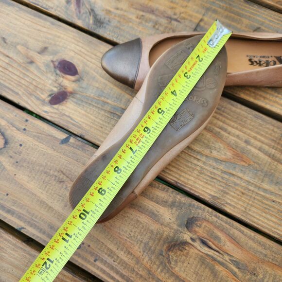 Korks by Kork Ease Women's Size 7.5M Leather Comfort Flats Tan Cap Toe Corpcore - Picture 7 of 10